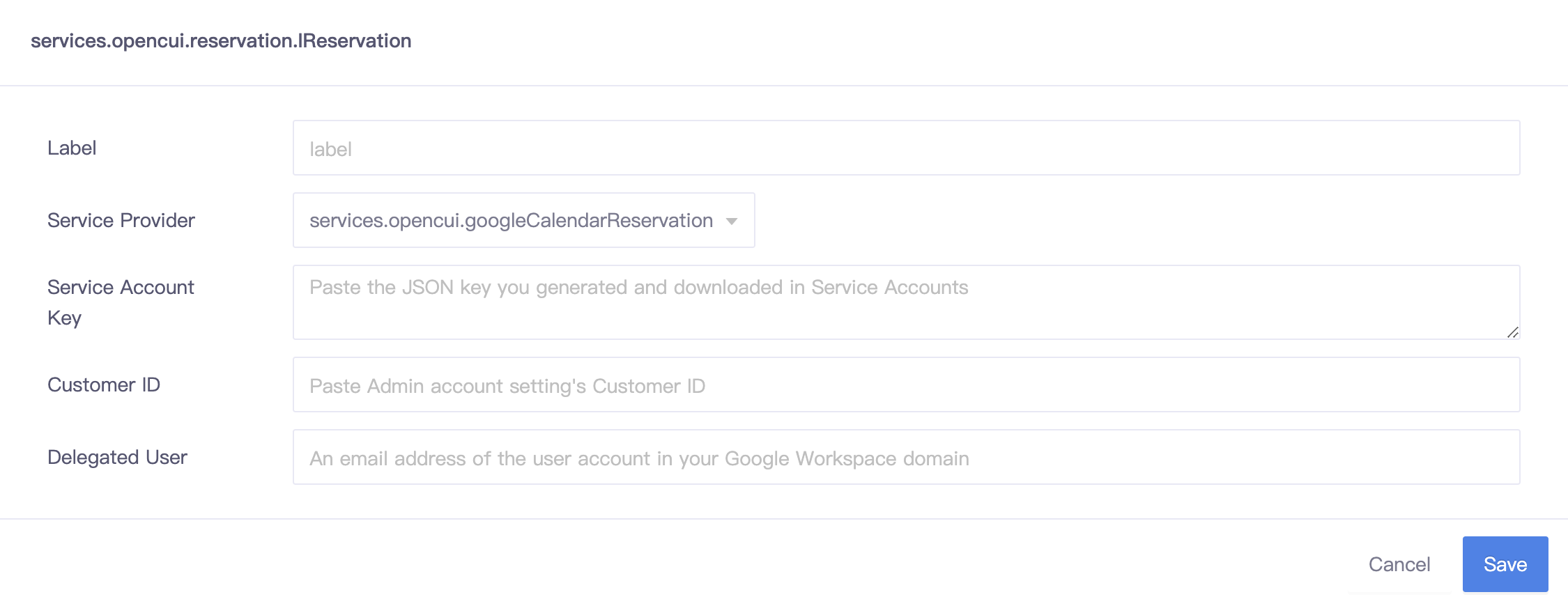 configuration information